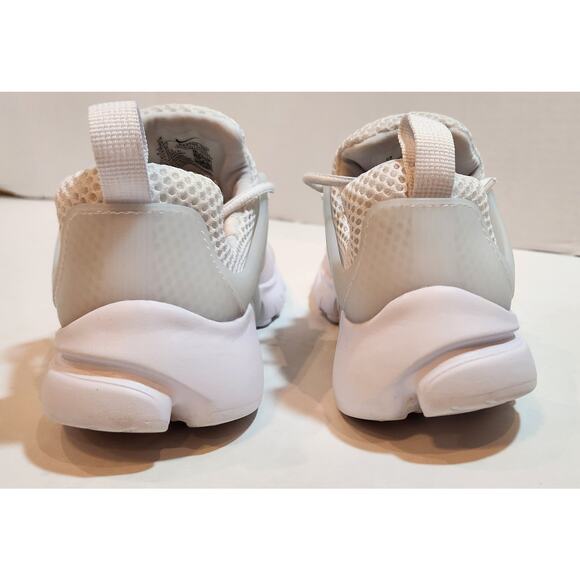 Nike Air Presto Triple White Mesh 844766-100-Size 3 Kids - Picture 4 of 9